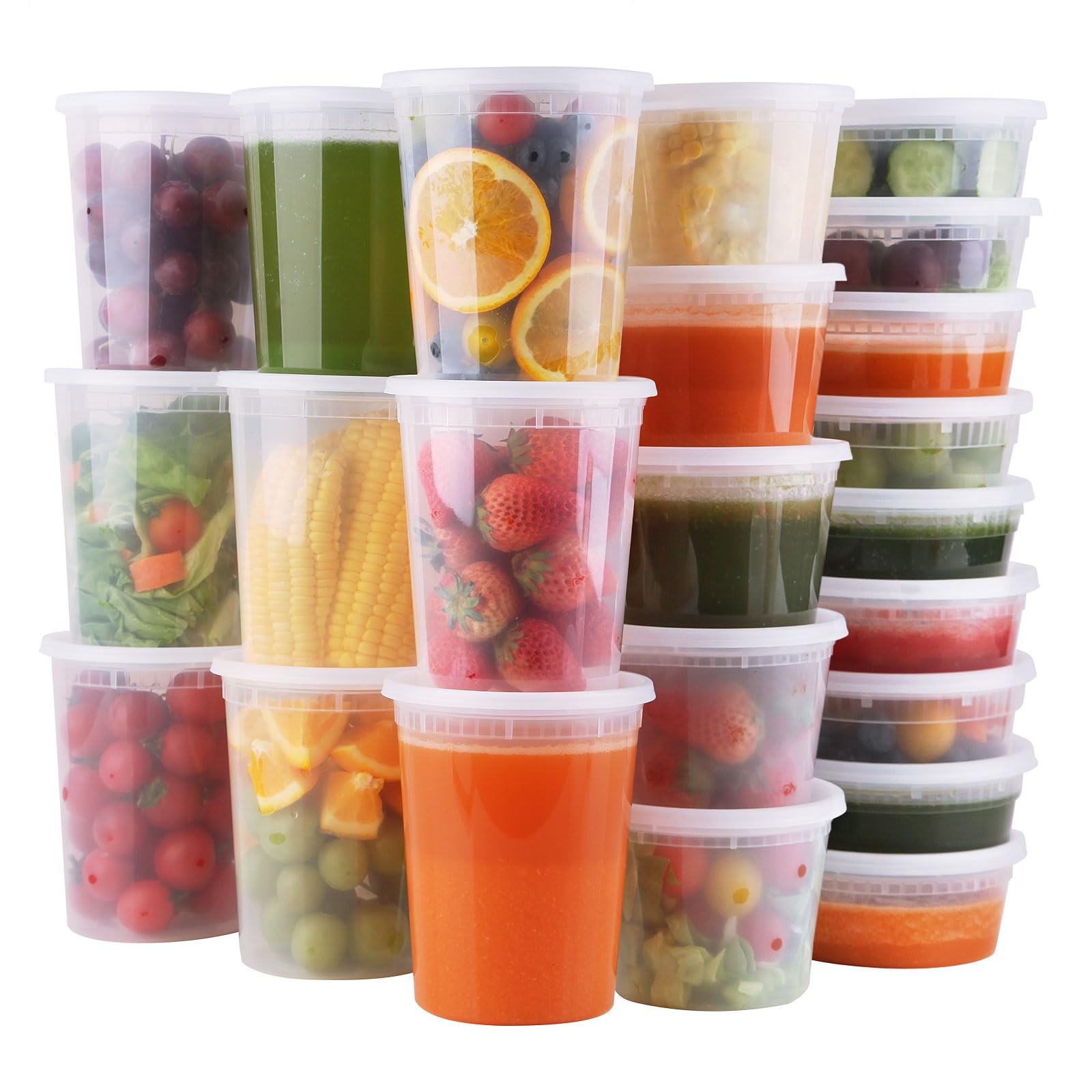 WGCC deli containers 8oz with lids ideal for on-the-go portioning and freshness