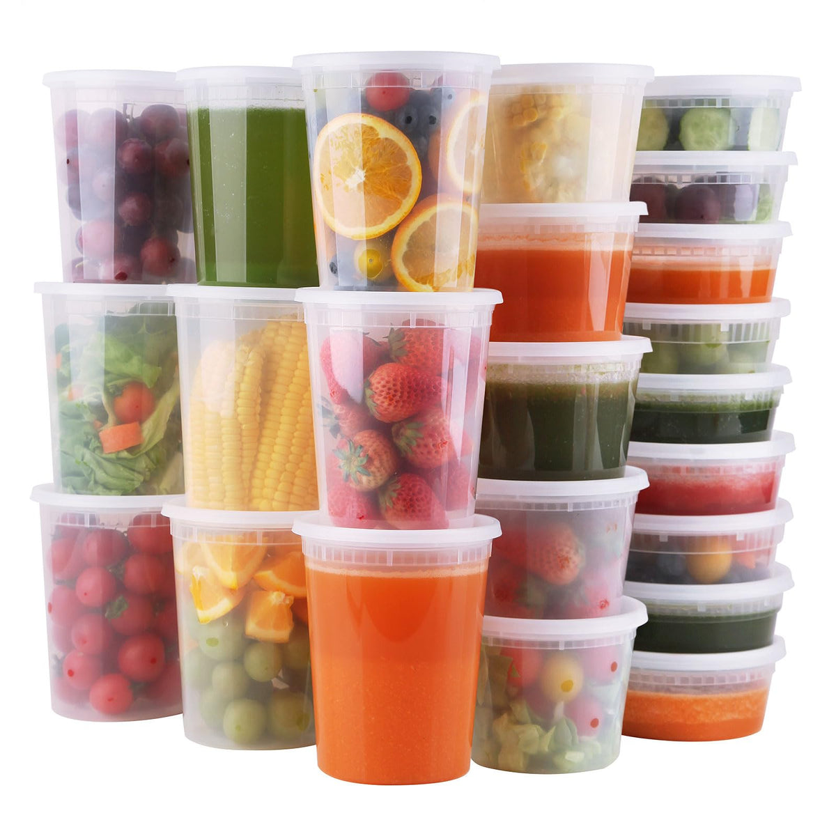 WGCC deli containers 8oz with lids ideal for on-the-go portioning and freshness
