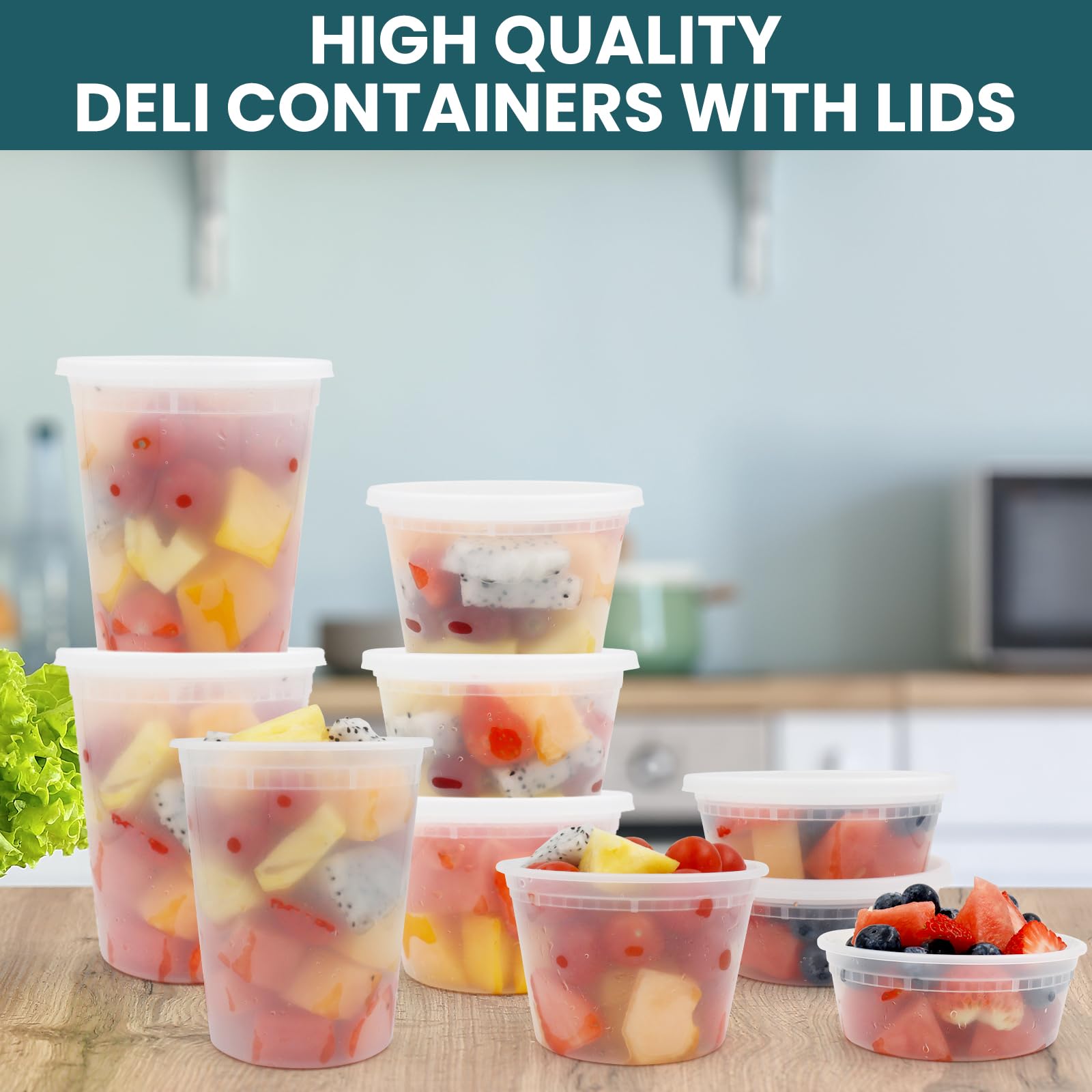 WGCC leakproof deli containers with secure lids prevent spills during transport