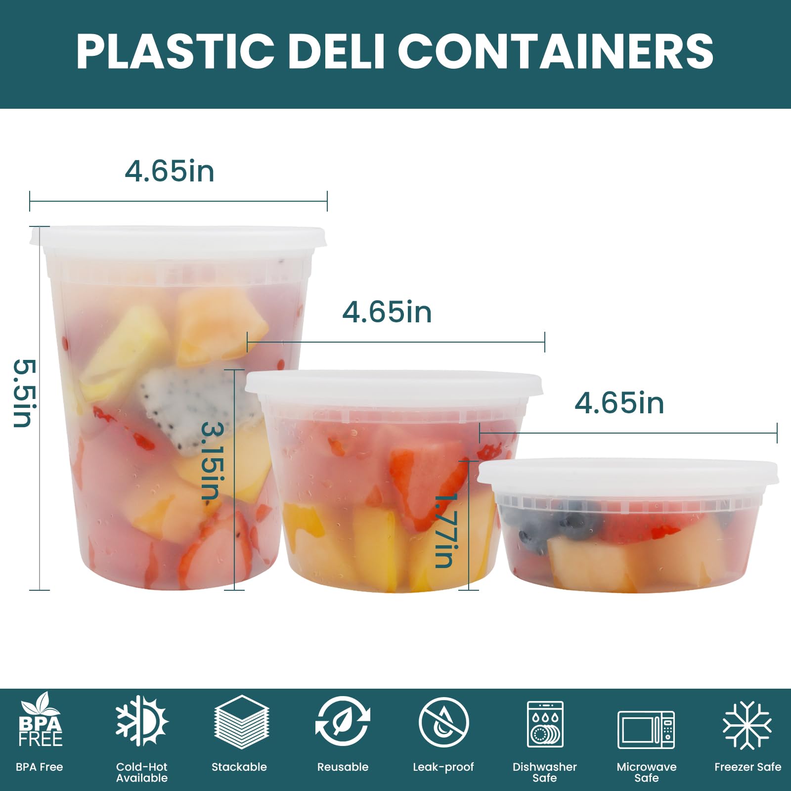 WGCC microwave-safe deli containers ready to reheat leftovers easily