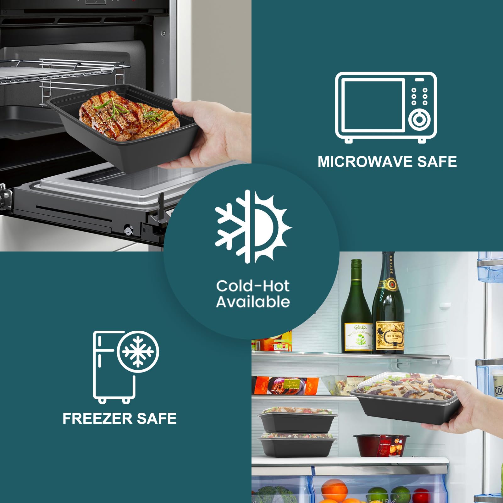 WGCC microwave-safe containers for quick reheating without transferring flavors