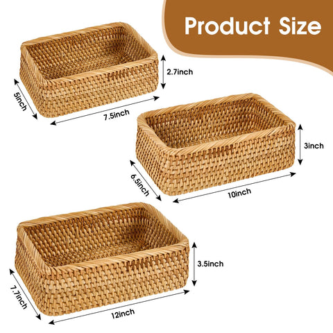 Whalehub rectangular baskets close-up of woven texture and natural tones