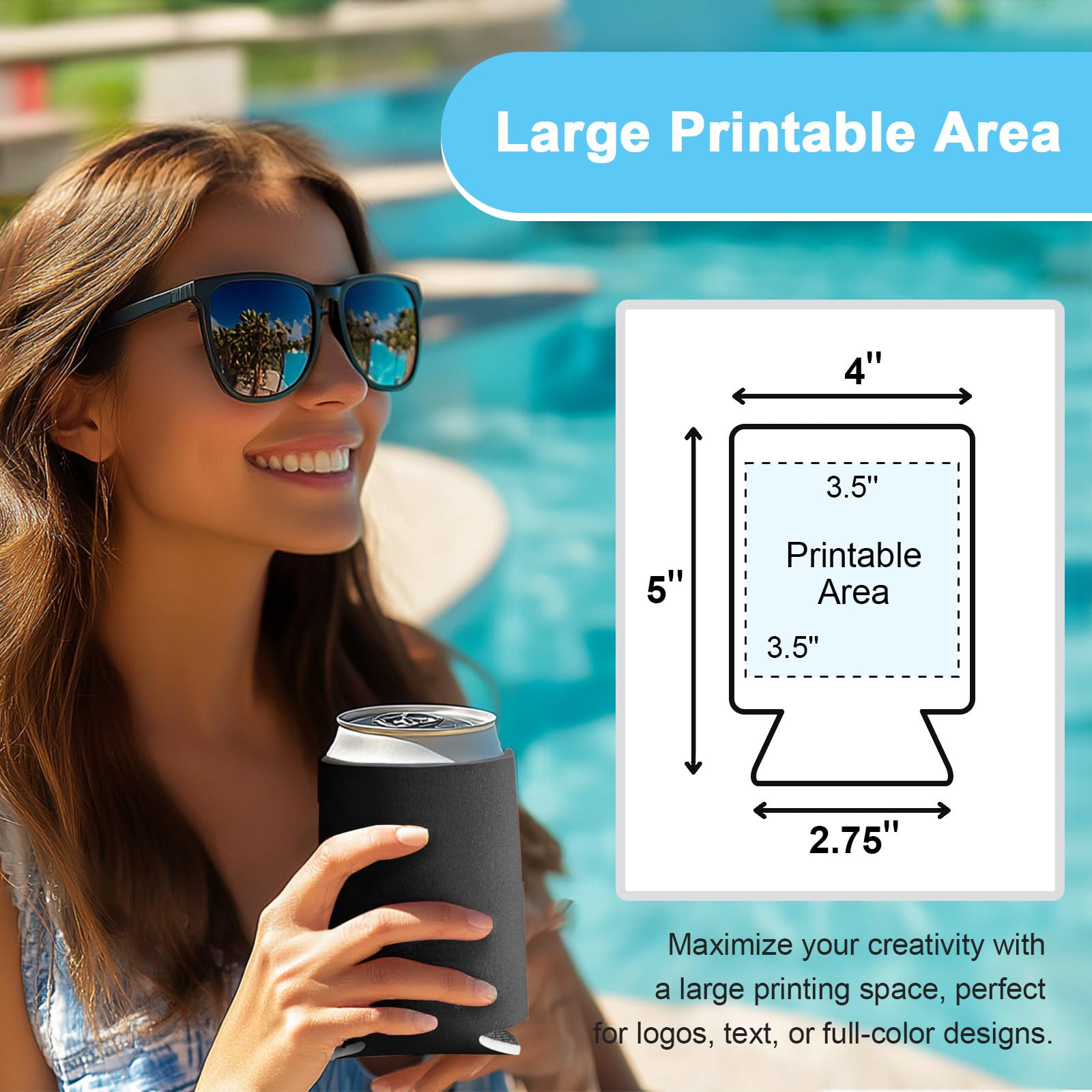 WhaleSiper 4mm foam insulation sleeve for temperature retention and soft grip.
