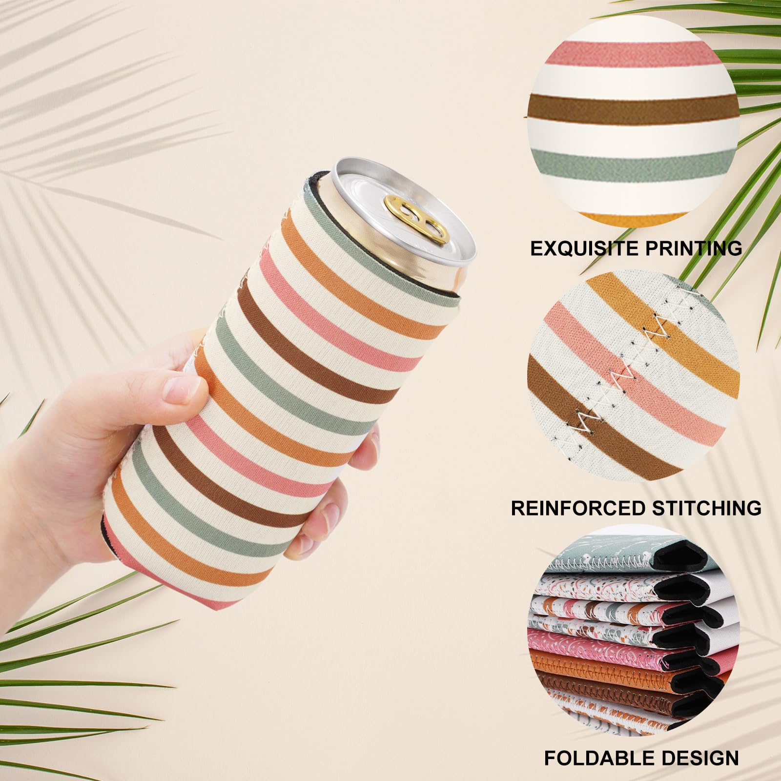 Whaline boho can sleeves add colorful flair to parties and picnics.