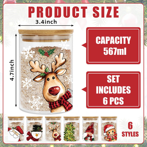 Whaline snowman design glass jar ideal for tea storage with holiday charm.