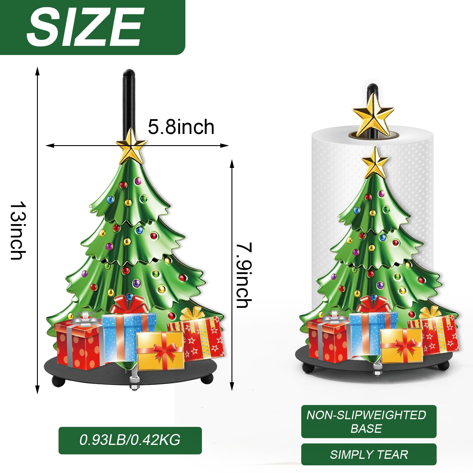Whaline towel holder features gift boxes for festive kitchen decor.