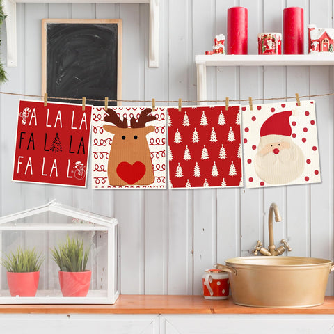 Whaline wreath-pattern dishcloth design for seasonal kitchen tasks