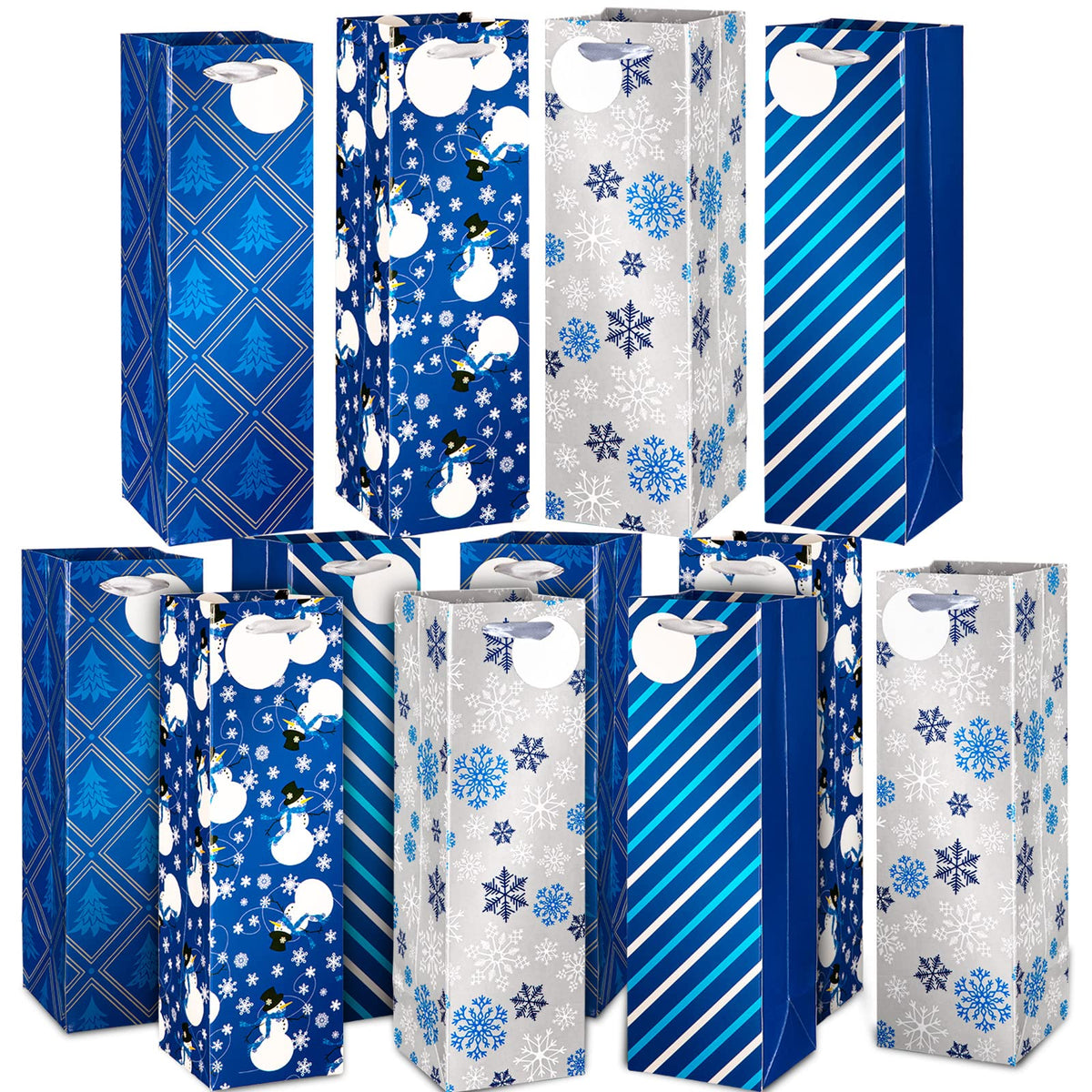 Whaline Christmas wine bag with snowman design for holiday gifting