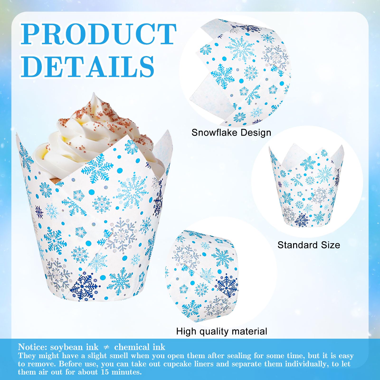 Whaline greaseproof disposable cupcake wrappers for clean baking