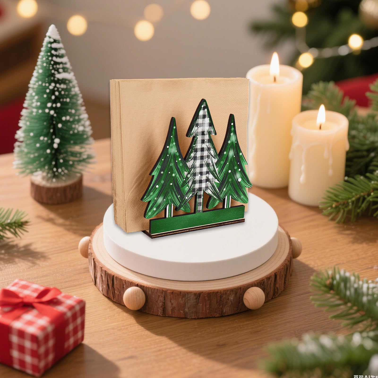 Whaline office and hotel napkin holder fits busy dining spaces.