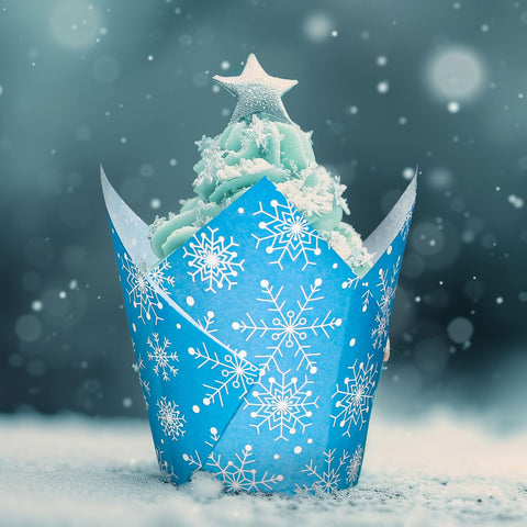 Whaline snowflake tulip baking cups enhance family gatherings