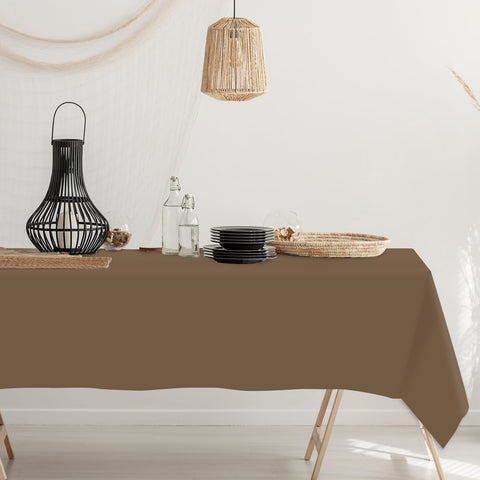 Whaline outdoor party setup with woodland tablecloths for terrace dining