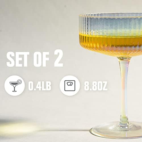 whatAmug home bar ideas showcasing ribbed coupe glasses.
