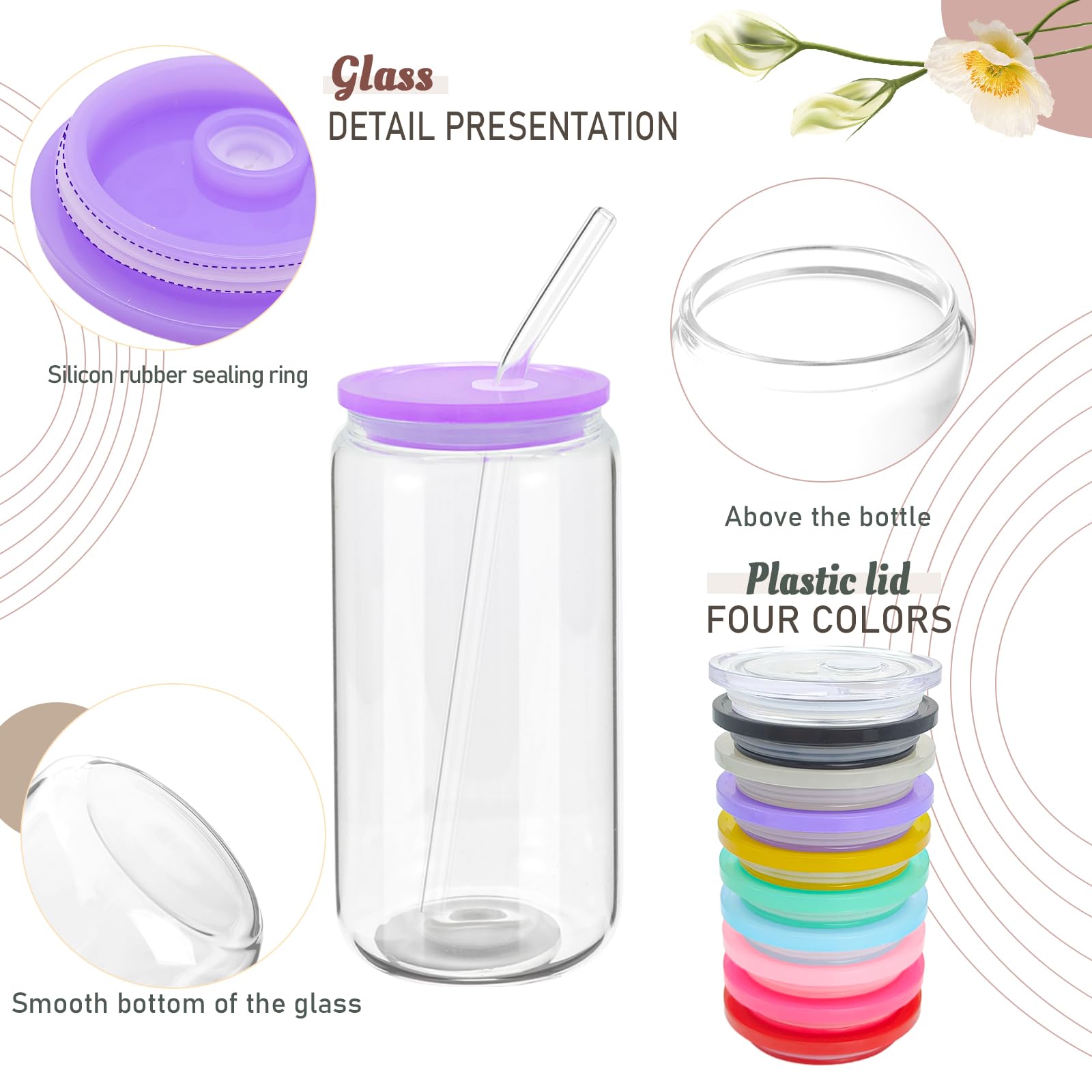 WHEATHUSK borosilicate glass straw ensures sturdy use for cold drinks.