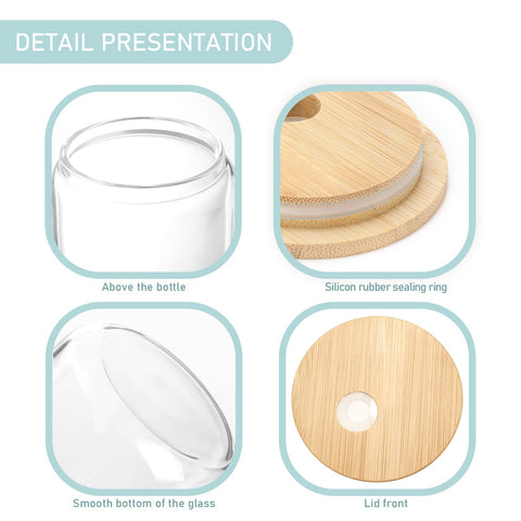 WHEATHUSK clear borosilicate glass straws for durable sipping