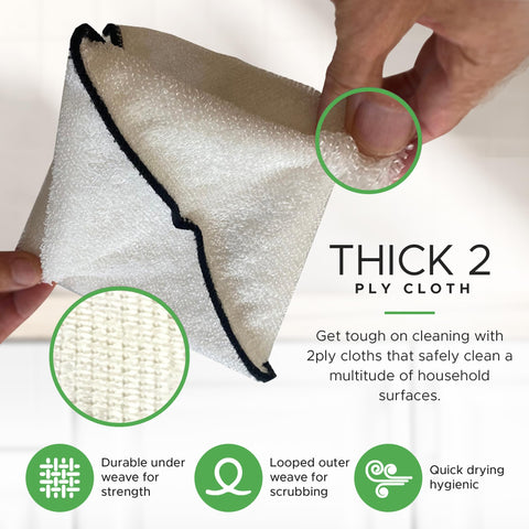 Whiffkitch lint-free dishcloths air-dry quickly after use
