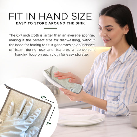 Whiffkitch dishcloths non-scratch surface safe for non-stick pans and glassware.