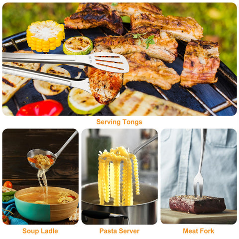 WHIFUTENS 11-piece turner designed for turning meats and vegetables comfortably.