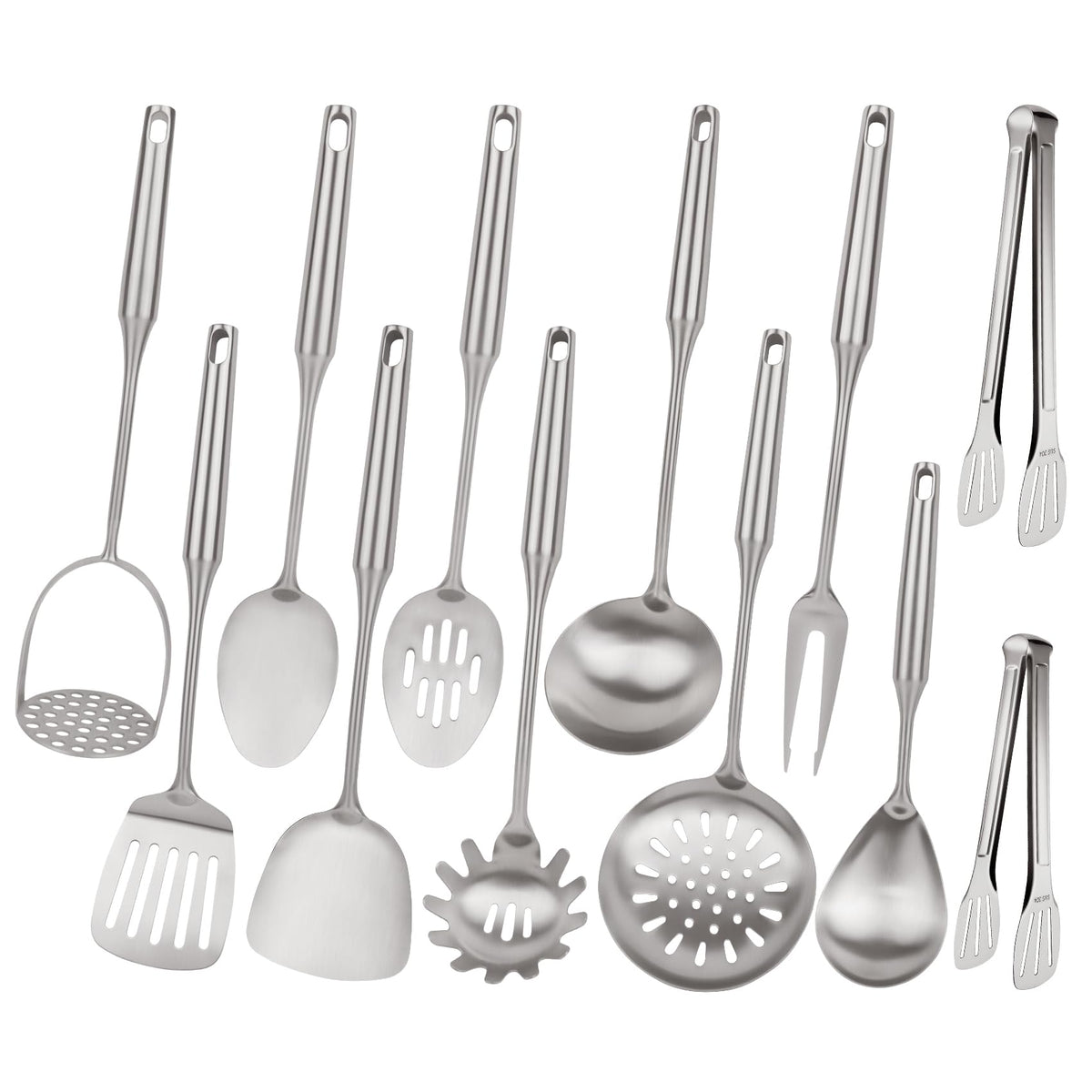 WHIFUTENS 18/10 stainless steel utensils set for safe food handling and durable performance