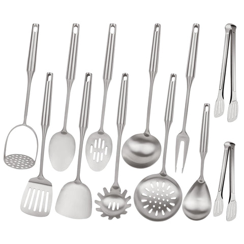 WHIFUTENS 18/10 stainless steel utensils set for safe food handling and durable performance