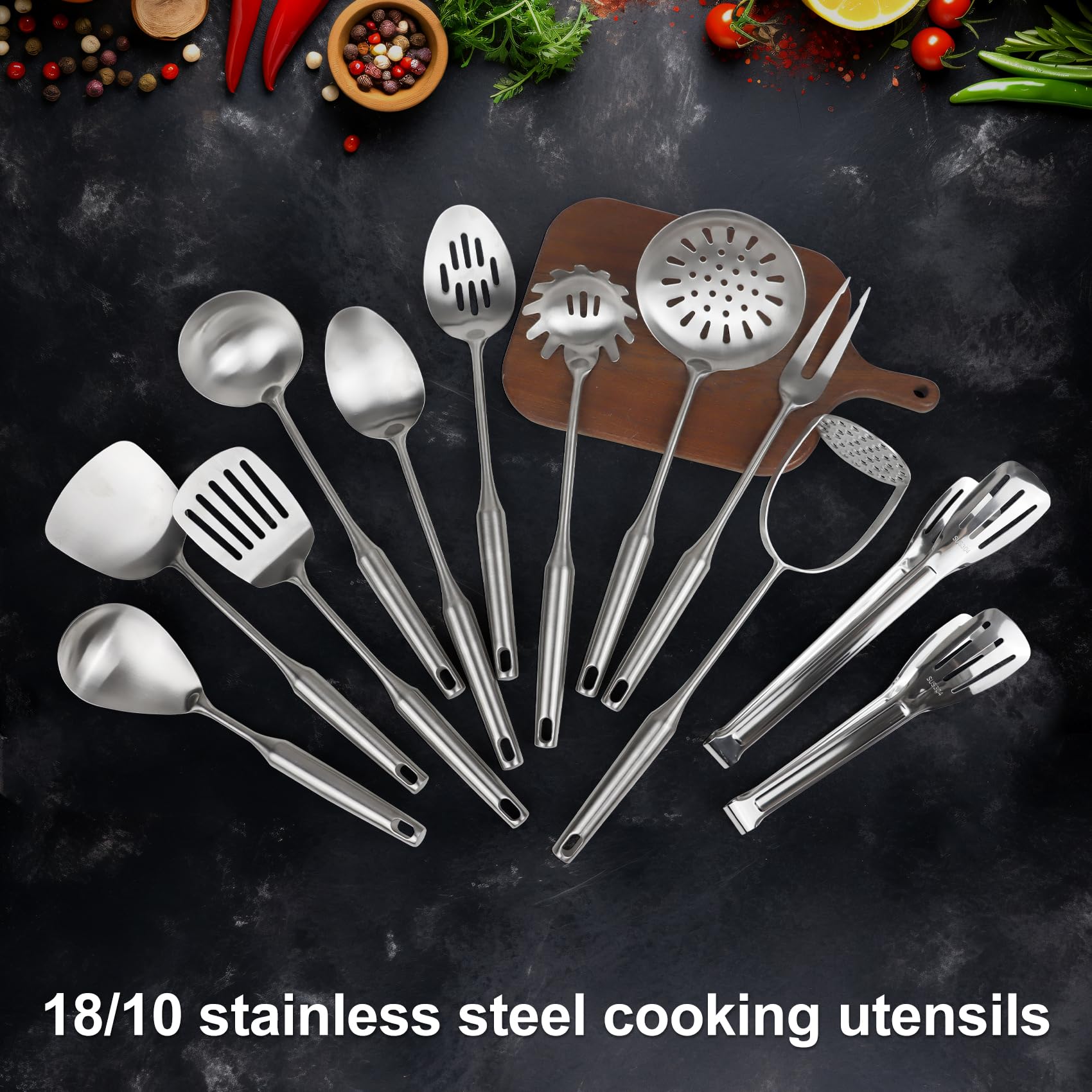 WHIFUTENS heat-resistant tools great for stir-frying and boiling without burns