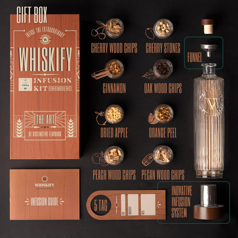 Whiskify botanicals tub showcasing natural flavors for custom infusions