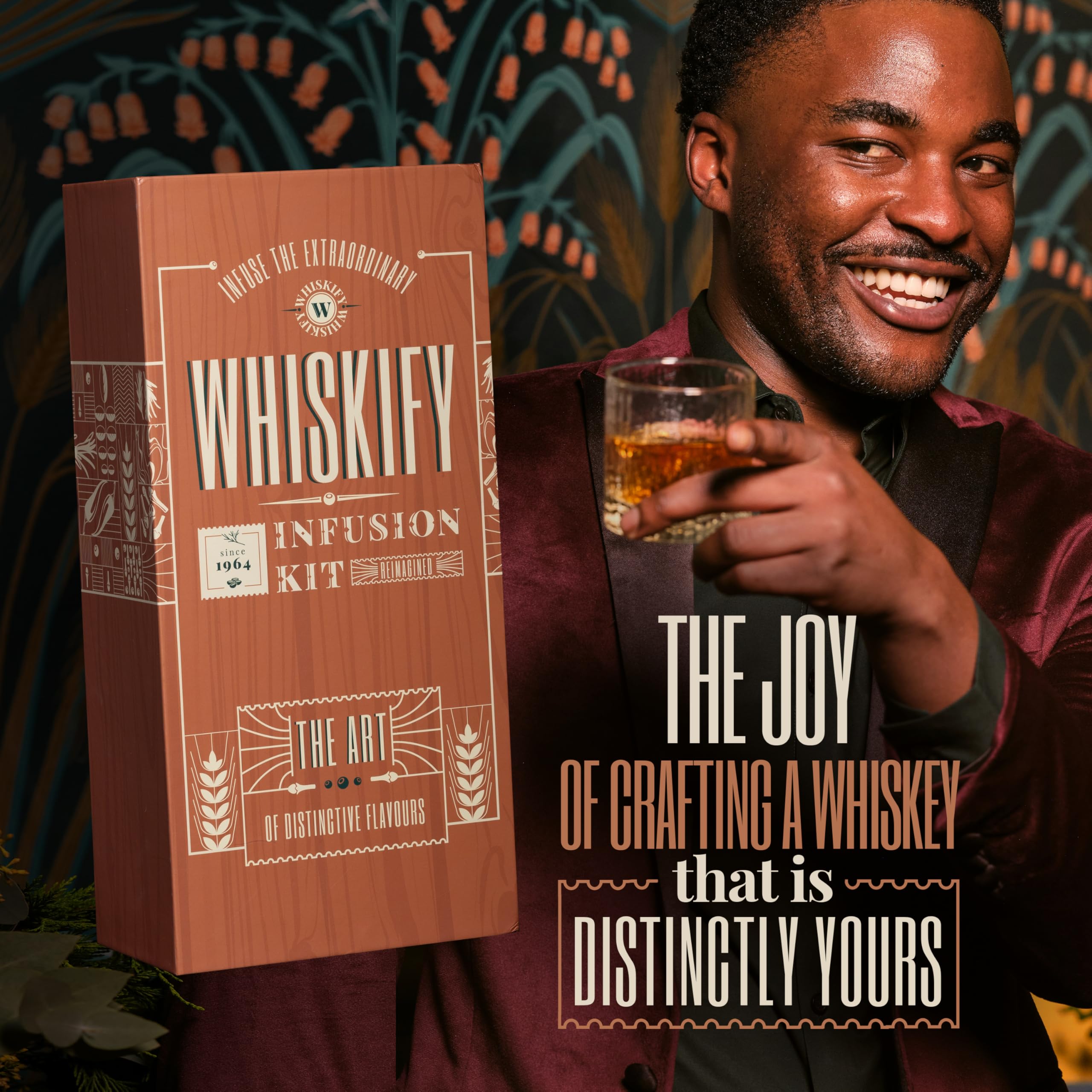 Whiskify cocktail glass ready for a signature Old Fashioned at home