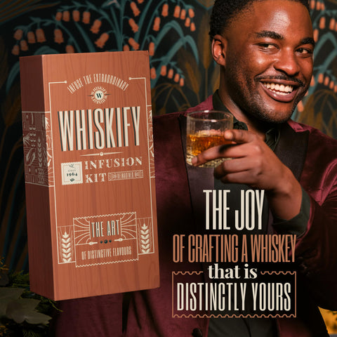 Whiskify cocktail glass ready for a signature Old Fashioned at home