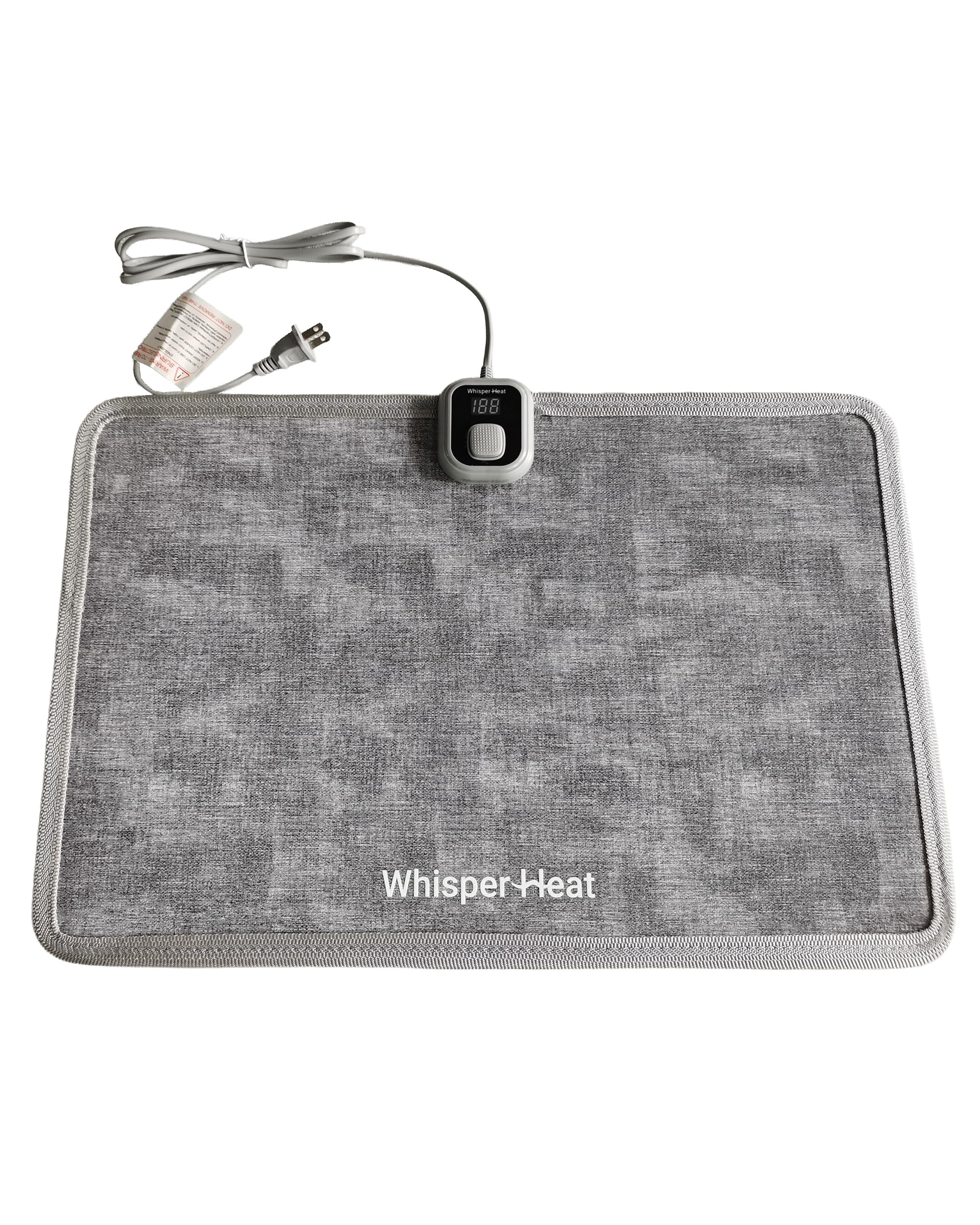 WhisperHeat heated floor mat with tap-activate control for instant warmth