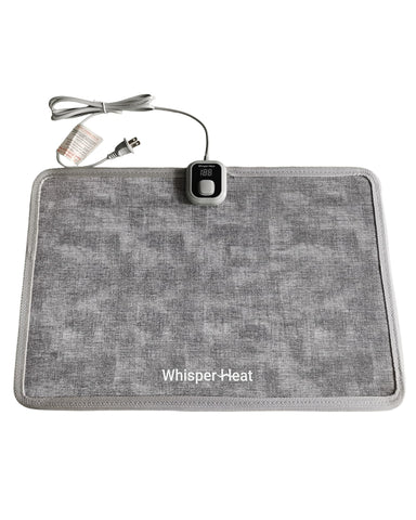 WhisperHeat heated floor mat with tap-activate control for instant warmth