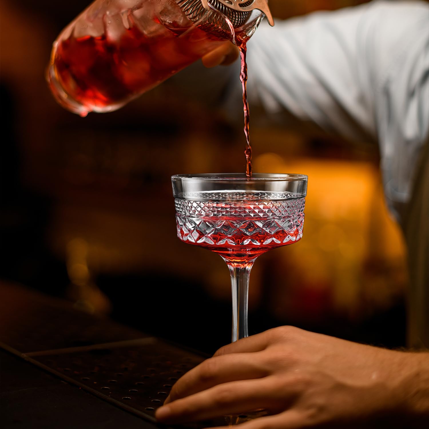 Whisquor dishwasher-safe coupe glass simplifies cleanup after gatherings
