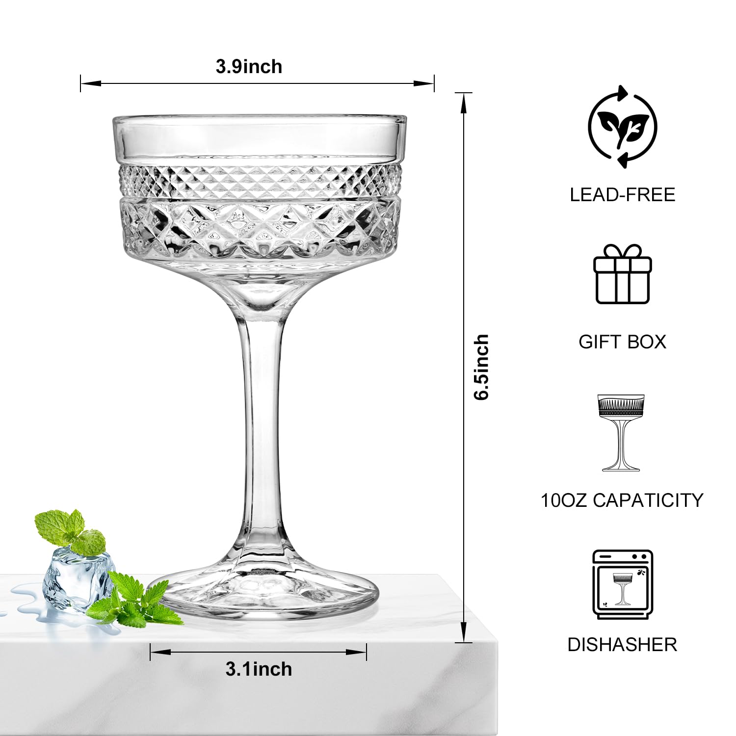 Whisquor lead-free crystal ensures safe, pure-tasting cocktails