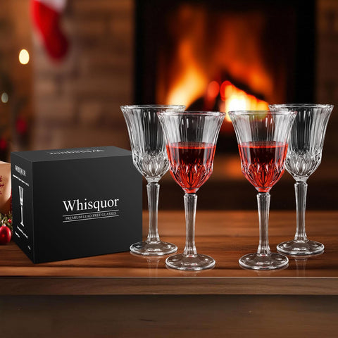 Whisquor wine glasses long-stem design for easy swirling