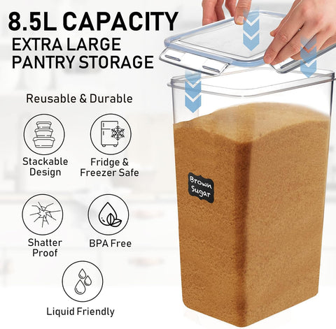 White Feather Supplies BPA-free plastic ensures safe storage of staples.