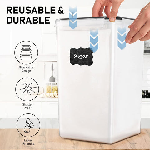 White Feather Supplies dry goods organizer keeps pantry neat and accessible.