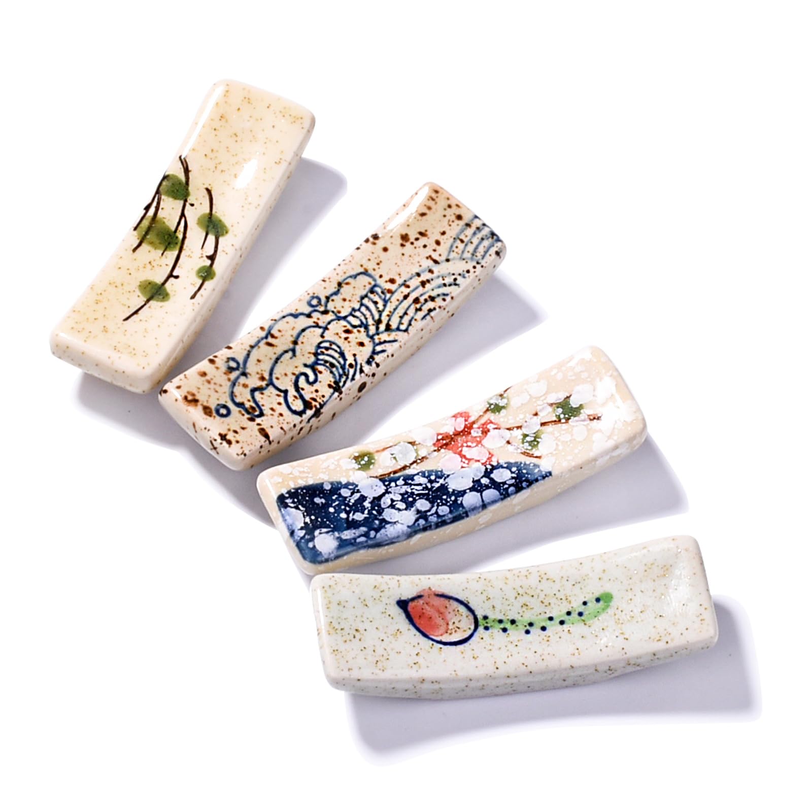 Whitenesser ceramic chopstick rests set on table for elegant dining decor