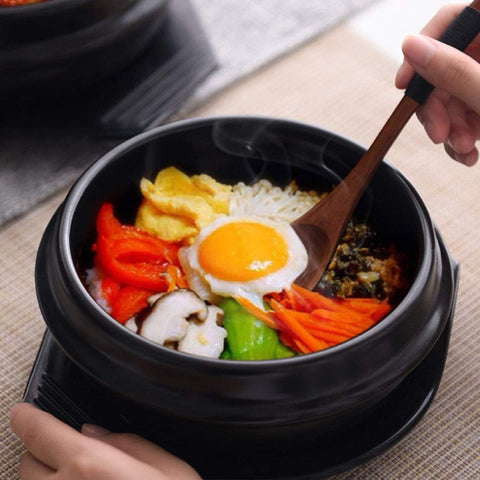 Whitenesser stone pot with bottom tray, 1100 ml capacity for soups