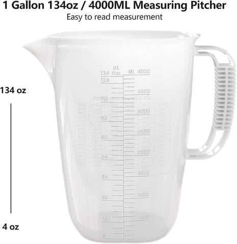 WhiteRhino 1-gallon pitcher with spout and grip for control.