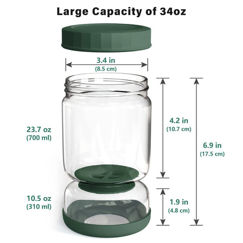 WhiteRhino lead-free borosilicate glass jar for durable storage