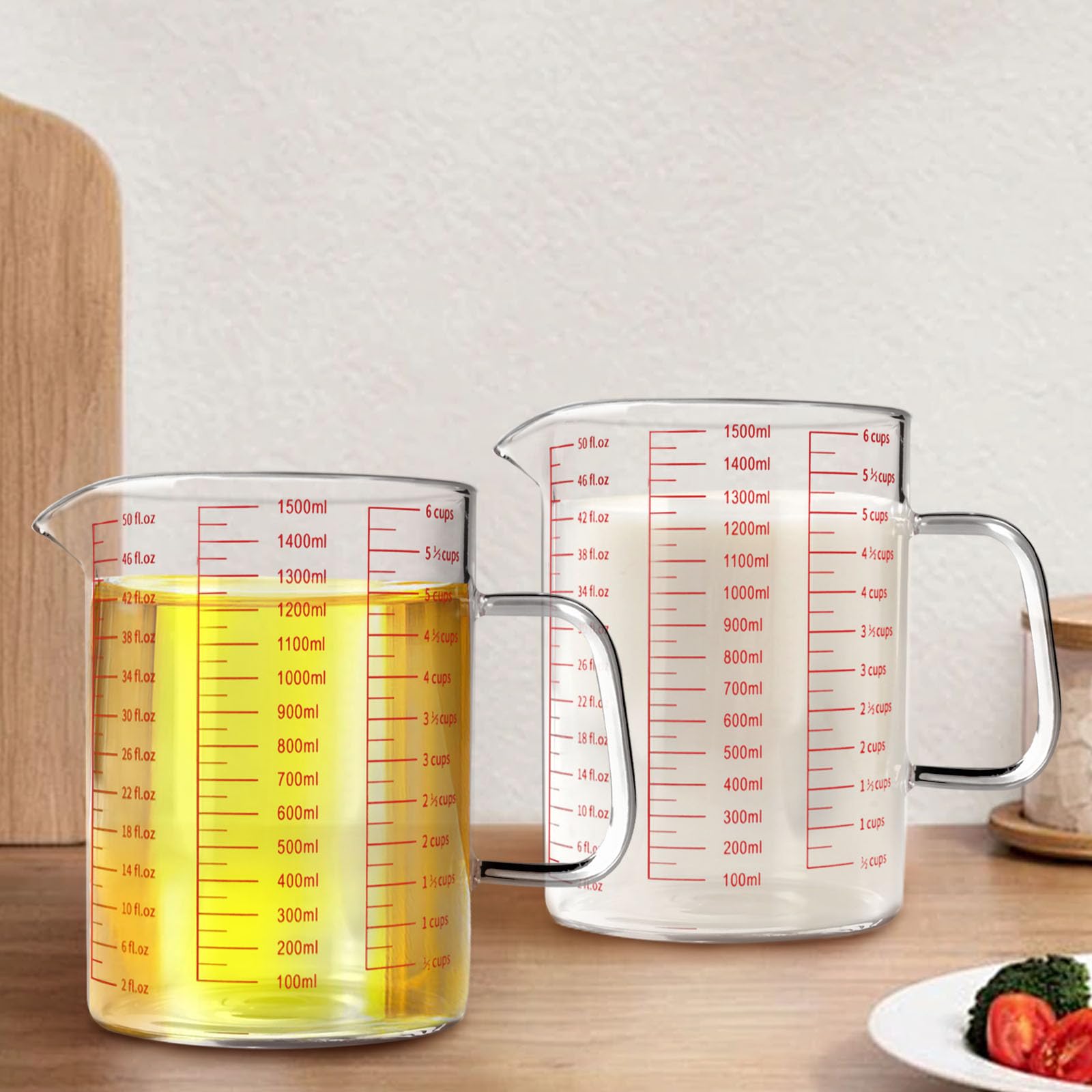 WhiteRhino borosilicate glass measuring cup safe for direct contact with food and heat