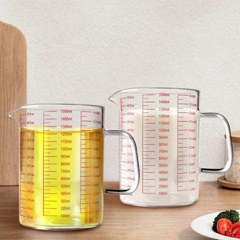 WhiteRhino borosilicate glass measuring cup safe for direct contact with food and heat
