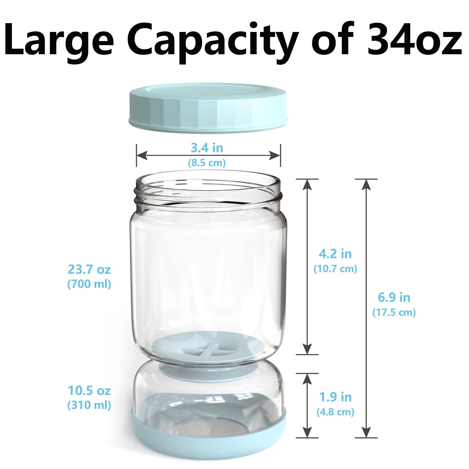 WhiteRhino jar lid with silicone sealing ring delivering airtight, leakproof storage