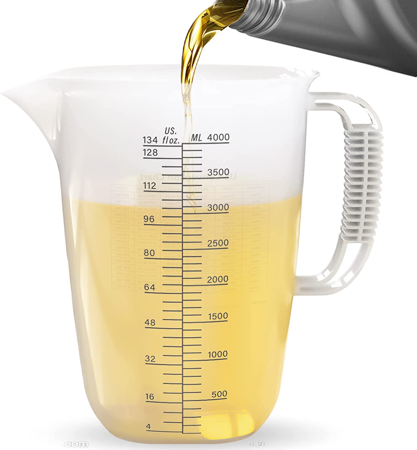 WhiteRhino measure pitcher 1 gallon capacity shows easy-to-read measurements for precise dosing and mixing.