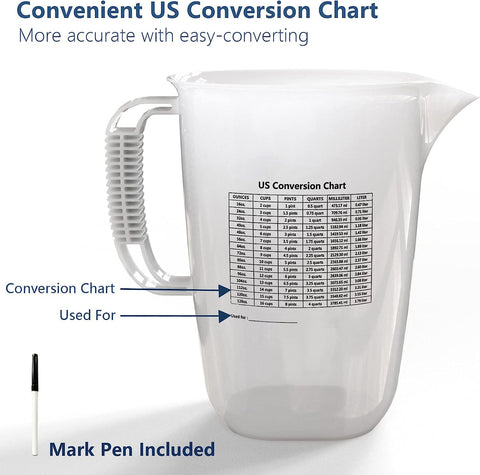 WhiteRhino measure pitcher thick grip handle stays comfortable during use.