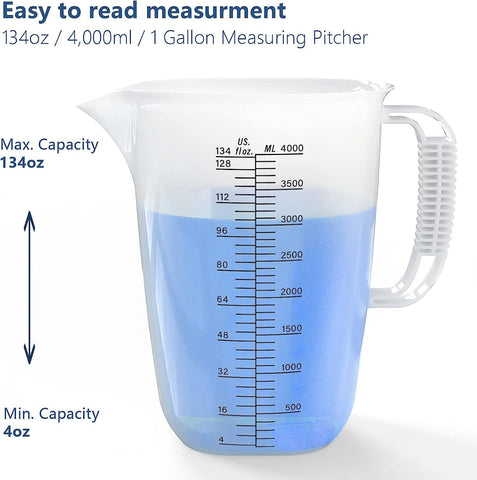 WhiteRhino measure pitcher with v-shaped spout delivers clean pours with minimal drips.