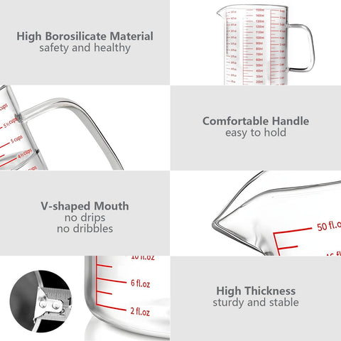 WhiteRhino glass measuring cup is dishwasher-safe for easy cleanup