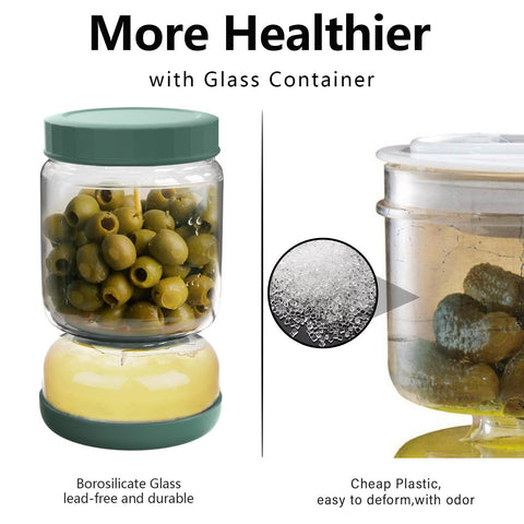 WhiteRhino non-slip base keeps the jar stable in fridge or on counter