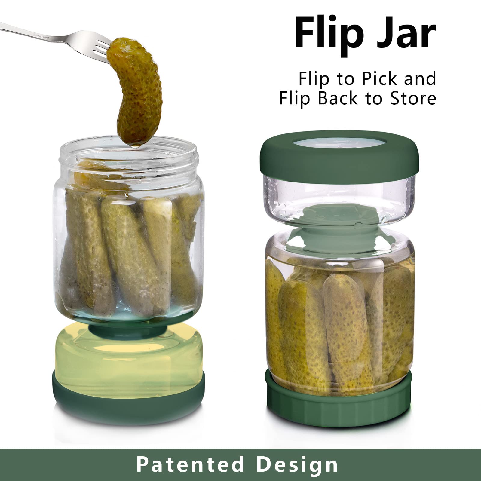 WhiteRhino airtight pickle jar lid seals to keep contents fresh