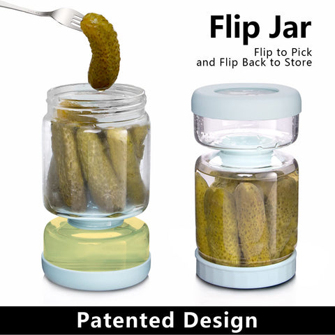 Wide mouth opening on WhiteRhino jar eases loading olives or gherkins