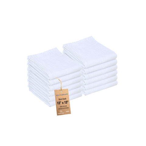 Whitewrap dish cloths cotton absorbent for quick drying and versatile kitchen tasks.